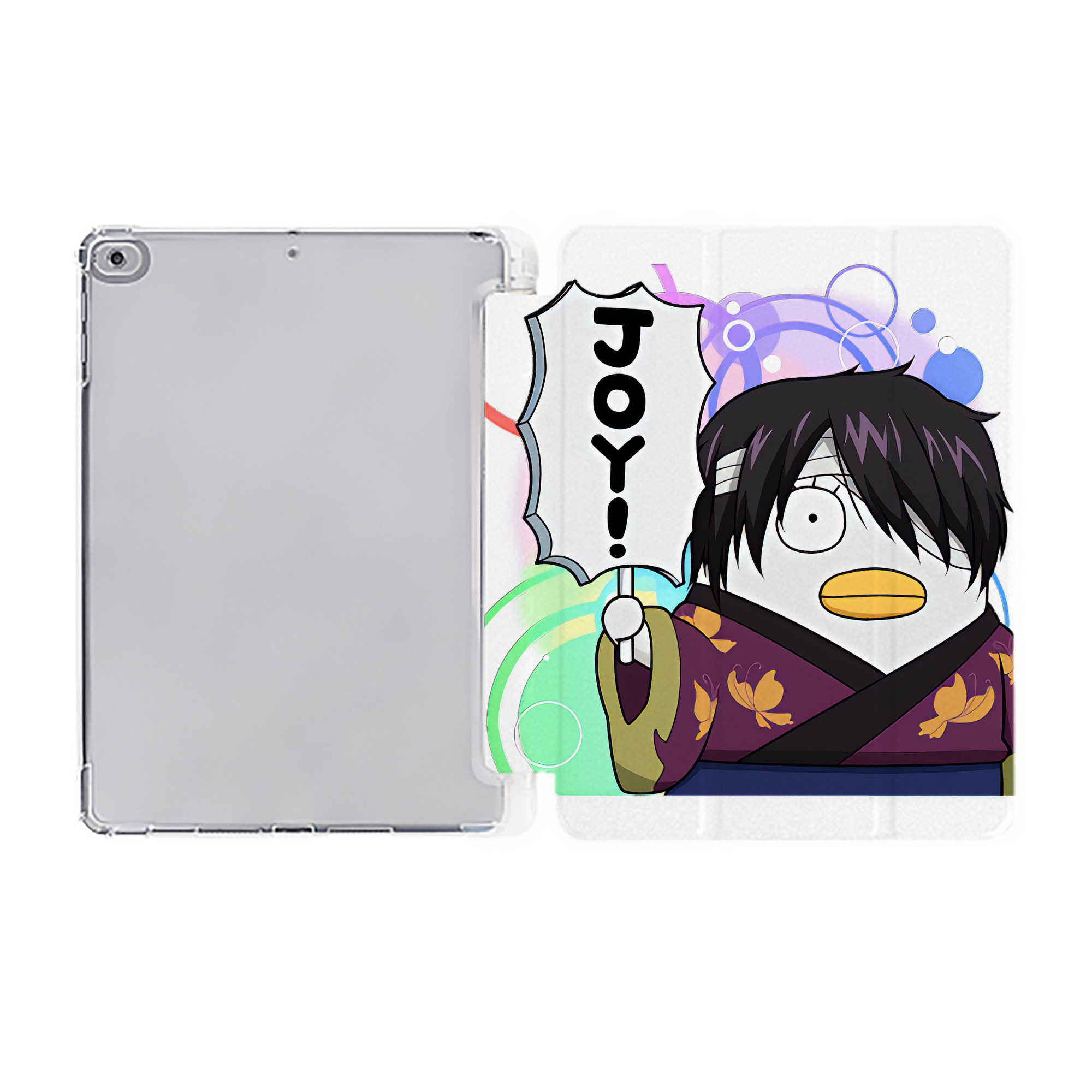 ぎんたま 坂田銀時（さかたぎんとき） 神楽 志村新八（しむら しんぱち） GINTAMA Sakata Gintoki Kagura Shimura Shinpachi IPad ケース ペン収納付き 三つ折りスタンド PUレザー×シリコン 対応機種9.5/10.5/10.9インチ